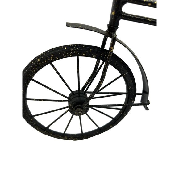 Vtg Metal & Wood Bicycle Home Decor, Wheels & Chain Turn - Picture 2 of 13